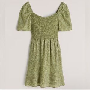 Abercrombie Women’s Green Floral Flutter Sleeve Dress XL NWT